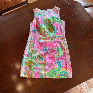 Lilly Pulitzer Pink and Green Swirl Mini Dress
